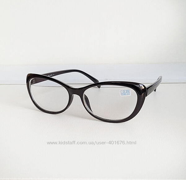 Очки женские для зрения 2907, с диоптриями с белой линзой -2,25