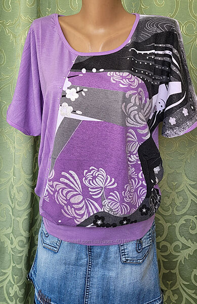 Блузка летняя, женская, хлопок 3XL/ 52 р