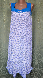 Женская ночнушка трикотажная без рукавов. Хлопок. 50-52 р.