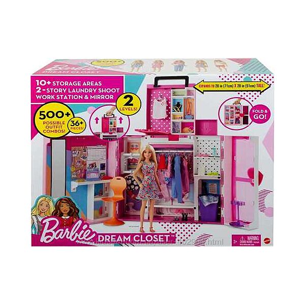 Ігровий набір Barbie Двоповерхова шафа Мрії для ляльки HBV28