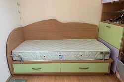 дитяче ліжко з матрацом, 90х175см