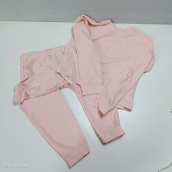 Хлопковый костюм персикового цвета
