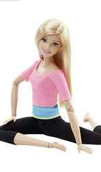 Барбі Йога Рухайся як я Barbie Made to Move Barbie Doll, Pink Top Mattel 