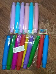 Игра-Антистресс Поп туб Гофра Pop Tube, длина 15, 21 см