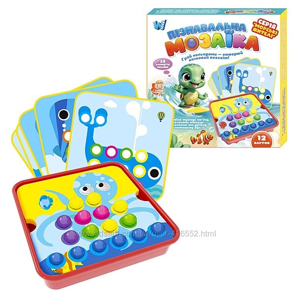 Мозаїка WToys , 38 елементів, 12 карток із завданнями