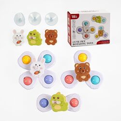 Брязкальце , 3 штуки, спінер, присоска