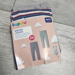 Термо леггинсы лосины с начесом lupilu 86/92 набор 2 шт