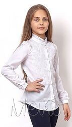Біла блуза для дівчинки з вишивкою розміри 134, 146