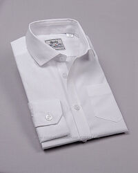 Біла сорочка для хлопчика довгий і короткий рукав р.110-146