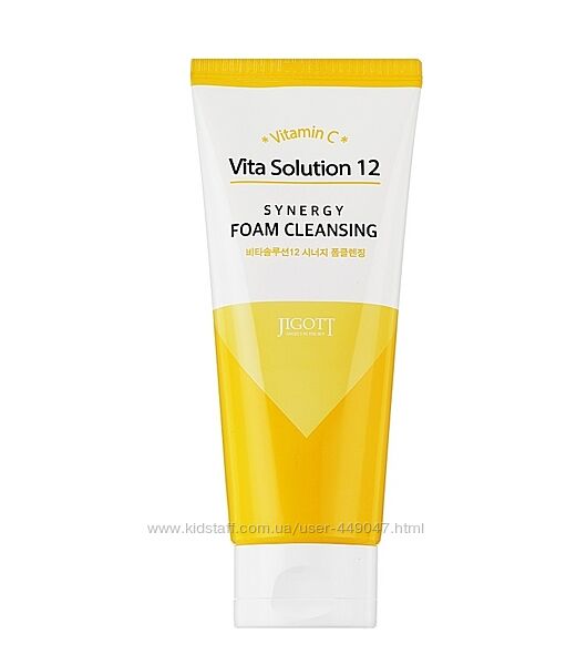 Пенка с витамином С JIGOTT Vita Solution 12 Synergy Foam Cleansing 180мл