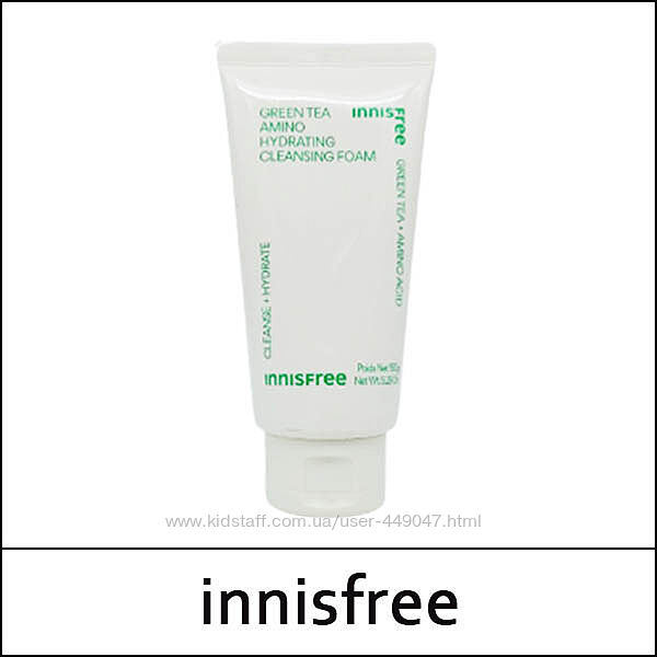 Пенка с зеленым чаем INNISFREE Green Tea Amino Hydrating Cleansing Foam