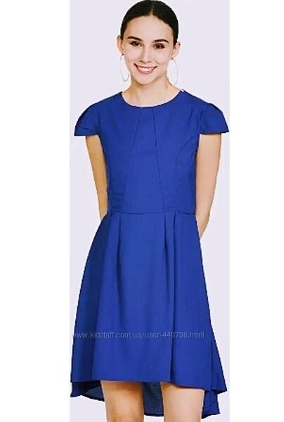 Topshop Приголомшлива синя сукня з подовженою спинкою, р.34, xs