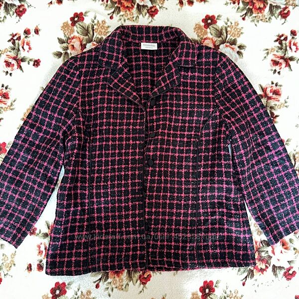 Пиджак в клетку, р.48, рукав 3/4