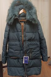 Теплое зимнее женское пальто куртка на р SМ  36.