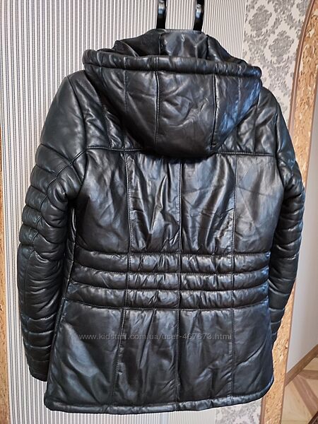 MUCCI Leather &fur тепла шкіряна куртка р.48-50