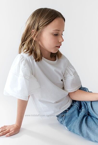 Нарядная футболка блузка Zara 140р на 10 лет для девочки 