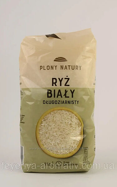 Рис білий довгозернистий Plony Natury 1кг Польща