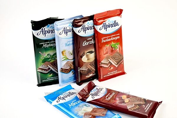 Шоколад Alpinella 90г Польща