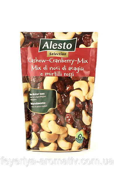 Суміш горіхів кешю з журавлиною Alesto Cashew-Cranberry-Mix, 200г