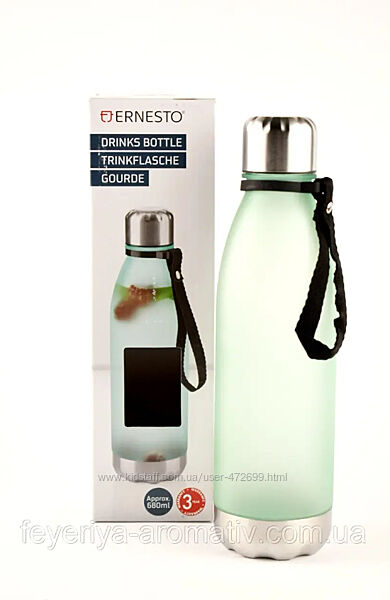 Пляшка пластикова з ремінцем для води Ernesto 680 мл Німеччина