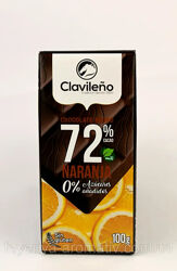 Чорний шоколад без глютену та цукру Clavileno, 100г Іспанія