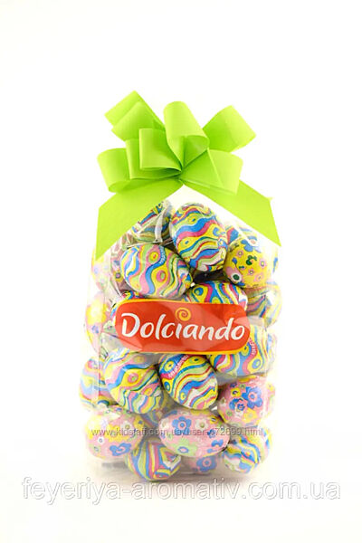 Шоколадні яйця з начинкою праліне асорті Dolciando 450 г Італія