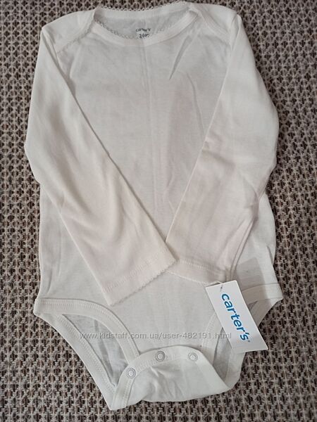 Бодік білого кольору Carters 24m