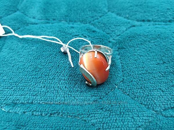 Кольце серебряное с углекситом