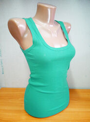 однотонная майка рубчик хлопок женская Miss Fiori котоновая яркий зелёный