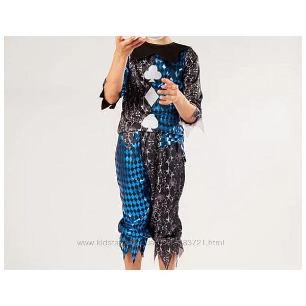 Костюм блазня, клоуна, джокера, арлекін 3-4 роки, 98-104 см