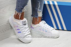 Зимние женские кроссовки Adidas Superstar whitepearl