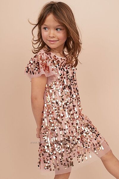 Шикарное платье для девочки, 8-10 лет, H&M