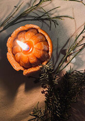 Свічка Мандаринка з натурального воску ароматизована 