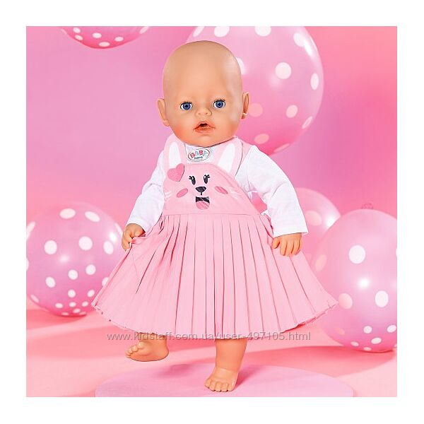 Одежда для куклы BABY BORN - Платье с зайкой беби борн
