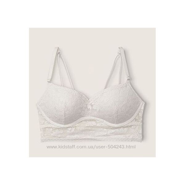 Кружевной комплект с  пуш-ап Pink Victorias Secret Вікторія Сікрет