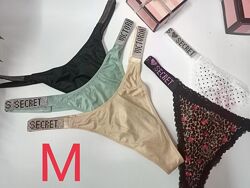 Стринги со стразами, кристаллами, камнями  Victorias Secret  Оригинал