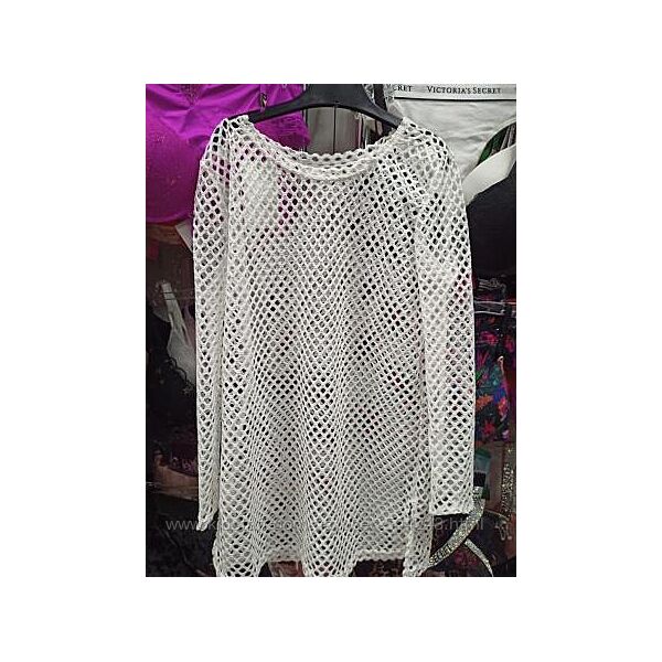 Пляжная туника сеткой 