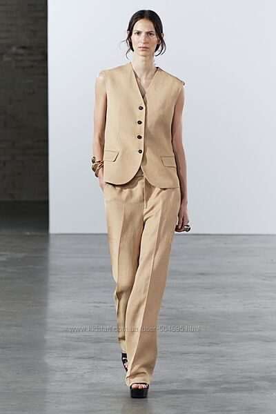 Прямі штани ZW COLLECTION на основі льону