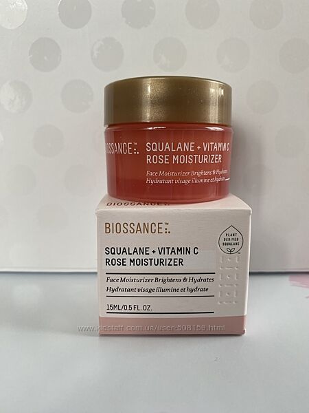 Biossance squalane vitamin c rose moisturizer зволожуючий крем з вітаміно