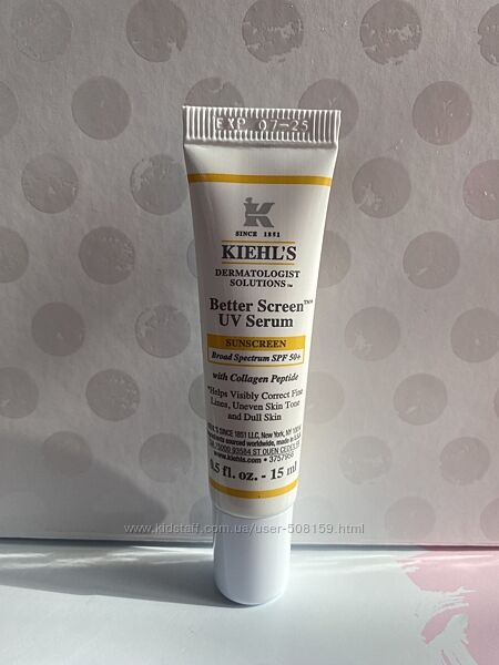 Легка сонцезахисна сироватка з пептидом колагену kiehls spf 50