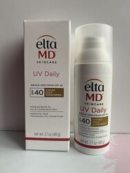 Зволожуючий, сонцезахисний крем з тоном spf 40 eltamd uv daily broad spectr
