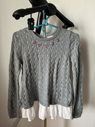 Свитер с обманкой кофтой