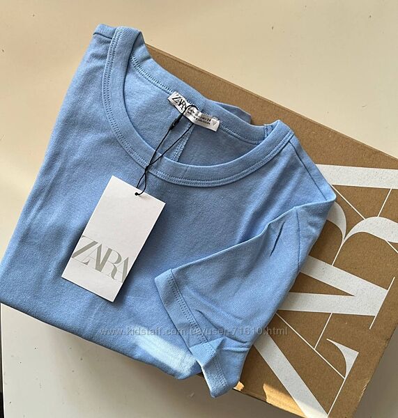 Zara базова футболка, Колір блакитний, розмір М