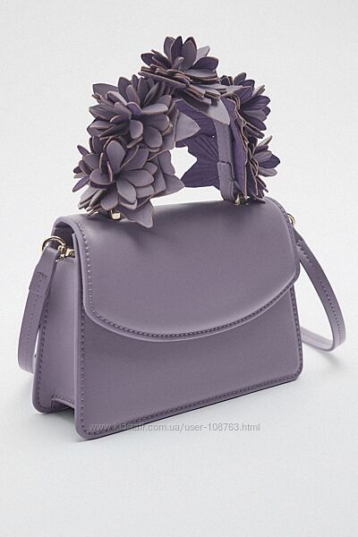 Сумочка жіноча Zara, колір бузковий сумка