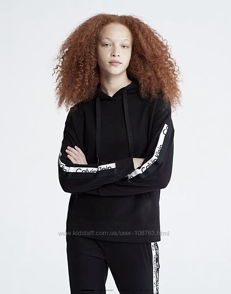 Худі Calvin Klein, колір сірий та чорний 