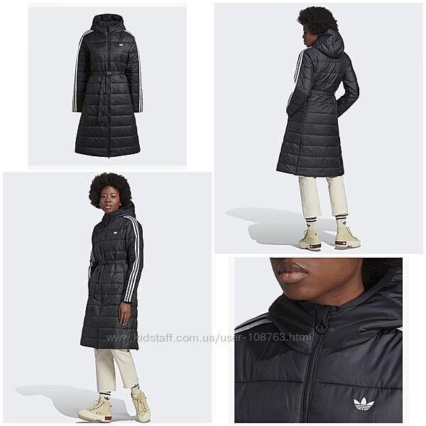  Пальто жіноче Adidas, колір бежевий та чорний