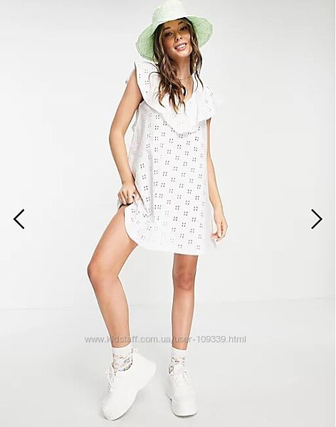 Платье белое asos хлопок