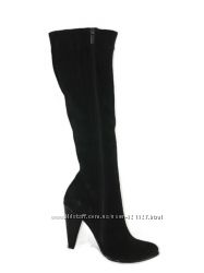 Черные замша зимние сапоги кожаные замшевые  ст 23-23, см. натуральная кожа