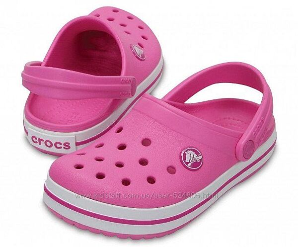 Крокси Crocs Crocband Clog Kids 204537-6U9-J3 34-35 Party Pink