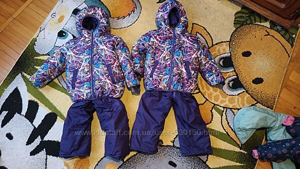 Б/в зимові комбінезони для двійні. Розмір 98
